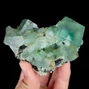 Natural Green Cube Fluorite, Mineral Specimen:Xianghualing,Hunan (95*70*35MM) - image 3