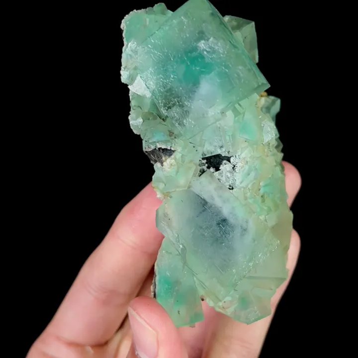 Natural Green Cube Fluorite, Mineral Specimen:Xianghualing,Hunan (95*70*35MM) - image 4