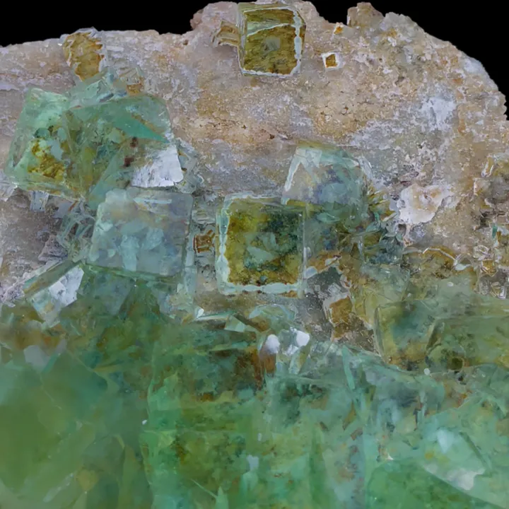 Natural Green Cube Fluorite, Mineral Specimen:Zhejiang,China (160*140*40MM) - image 4