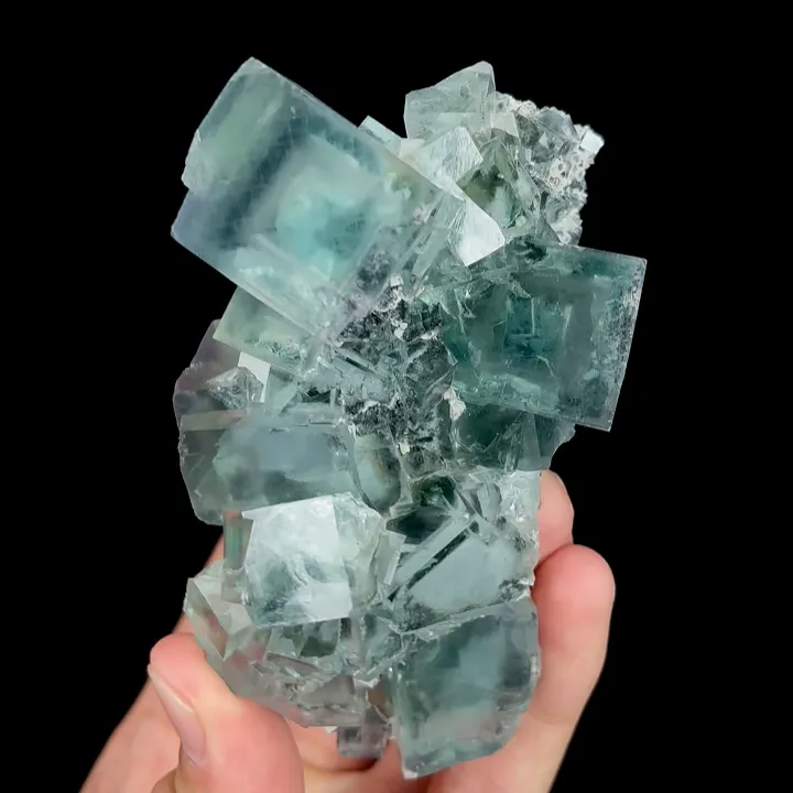 Natural Green Cube Fluorite, Mineral Specimen:Zhejiang,China (95*60*30MM) - image 2