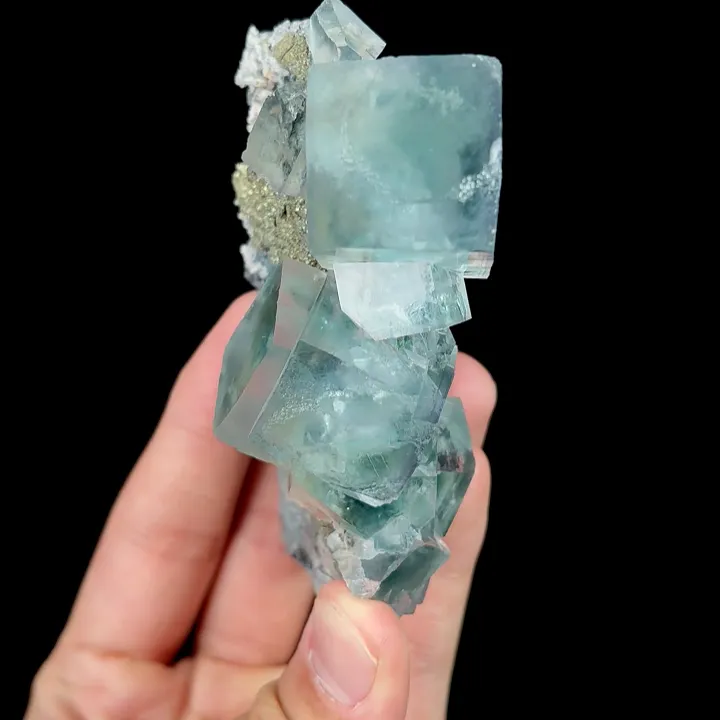 Natural Green Cube Fluorite, Mineral Specimen:Zhejiang,China (95*60*30MM) - image 4