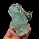 Natural Green Cubic Fluorite and Arsenopyrite Symbiosis comes from Xianghualing,Hunan 90*60*45MM - image 4