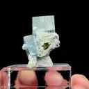 Natural Green Cubic Fluorite and Bismuthinite Mineral Specimen,High Quality Specimen,YAO GANG XIAN,HUNAN,CHINA(20*30*15mm) - image 2