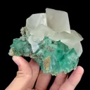 Natural Green Cubic Fluorite and Calcite, Mineral Specimen:Fujian,China (120*80*80MM) - image 2
