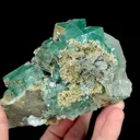 Natural Green Cubic Fluorite and Calcite, Mineral Specimen:Fujian,China (120*80*80MM) - image 4