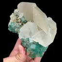 Natural Green Cubic Fluorite and Calcite, Mineral Specimen:Fujian,China (120*80*80MM) - image 3