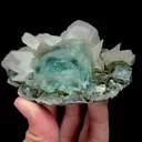 Natural Green Cubic Fluorite and Calcite Mineral Specimen,High Quality Specimen,XIANGHUALING,HUNAN,CHINA(90*60*45mm) - image 2