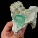 Natural Green Cubic Fluorite and Calcite, Mineral Specimen:Xianghualing,Hunan (100*70*45MM) - image 2