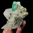 Natural Green Cubic Fluorite and Calcite, Mineral Specimen:Xianghualing,Hunan (100*70*45MM) - image 4