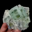 Natural Green Cubic Fluorite and Calcite , Mineral Specimen:Xianghualing,Hunan (110*80*40MM) - image 4