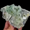 Natural Green Cubic Fluorite and Calcite , Mineral Specimen:Xianghualing,Hunan (110*80*40MM) - image 5
