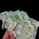 Natural Green Cubic Fluorite and Calcite , Mineral Specimen:Xianghualing,Hunan (110*80*40MM) - image 2