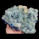 Natural Green Cubic Fluorite and Calcite, Mineral Specimen:Xianghualing,Hunan (200*115*85MM) - image 4