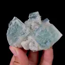 Natural Green Cubic Fluorite and Calcite, Mineral Specimen:Xianghualing,Hunan (70*55*30MM) - image 5