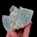 Natural Green Cubic Fluorite and Calcite, Mineral Specimen:Xianghualing,Hunan (70*55*30MM) - image 4