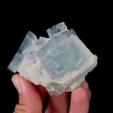 Natural Green Cubic Fluorite and Calcite, Mineral Specimen:Xianghualing,Hunan (70*55*30MM) - image 3