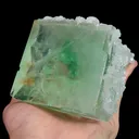 Natural Green Cubic Fluorite and Calcite, Mineral Specimen:Zhejiang,China (95*85*70MM) - image 3