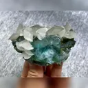Natural Green Cubic Fluorite and Calcite Symbiosis comes from Xianghualing,Hunan 90*60*45MM - image 1