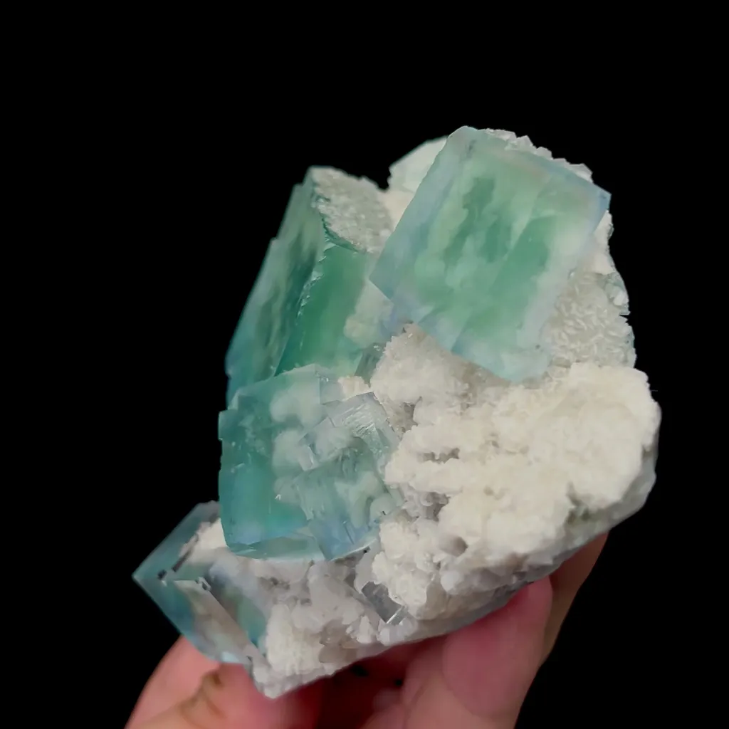 Natural Green Cubic Fluorite and Dolomite Mineral Specimen,High Quality Specimen,ZHEJIANG,CHINA(130*100*45mm) - image 3