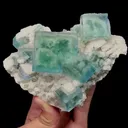 Natural Green Cubic Fluorite and Dolomite Mineral Specimen,High Quality Specimen,ZHEJIANG,CHINA(130*100*45mm) - image 1