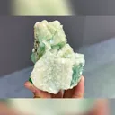 Natural Green Cubic Fluorite and Flaky Calcite coexist comes from Xianghualing,Hunan 105*70*80MM - image 4