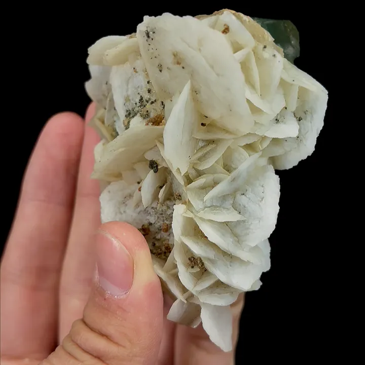 Natural Green Cubic Fluorite and Flaky Calcite, Mineral Specimen:Xianghualing,Hunan (60*75*55MM) - image 3