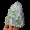 Natural Green Cubic Fluorite and Octahedral Fluorite Symbiosis comes from Zhejiang,China 100*115*80MM - image 4