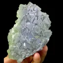 Natural Green Cubic Fluorite and Octahedral Fluorite Symbiosis comes from Zhejiang,China 100*115*80MM - image 3