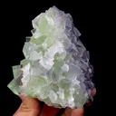 Natural Green Cubic Fluorite and Octahedral Fluorite Symbiosis comes from Zhejiang,China 100*115*80MM - image 1