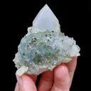 Natural Green Cubic Fluorite and Quartz and Pyrite Symbiosis comes from Yaogangxian,Hunan 60*55*35MM - image 1