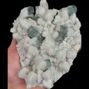 Natural Green Cubic Fluorite and Quartz Cluster, Mineral Specimen: Inner Mongolia,China (160*125*60MM) - image 3