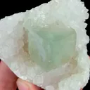 Natural Green Cubic Fluorite and Quartz Cluster, Mineral Specimen: Zhejiang,China (70*65*40MM) - image 3