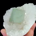 Natural Green Cubic Fluorite and Quartz Cluster, Mineral Specimen: Zhejiang,China (70*65*40MM) - image 4