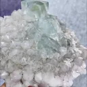 Natural Green Cubic Fluorite and Quartz Cluster Symbiosis comes from Zhejiang,China 100*105*45MM - image 3