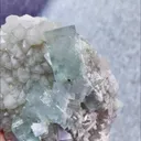 Natural Green Cubic Fluorite and Quartz Cluster Symbiosis comes from Zhejiang,China 100*105*45MM - image 4