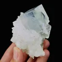 Natural Green Cubic Fluorite and Quartz Clusters Symbiosis comes from Zhejiang,China 70*60*45MM - image 3