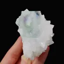 Natural Green Cubic Fluorite and Quartz Clusters Symbiosis comes from Zhejiang,China 70*60*45MM - image 1