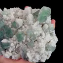 Natural Green Cubic Fluorite and Quartz, Mineral Specimen: Inner Mongolia,China (170*110*60MM) - image 3