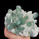 Natural Green Cubic Fluorite and Quartz, Mineral Specimen: Inner Mongolia,China (170*110*60MM) - image 2