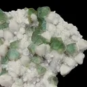 Natural Green Cubic Fluorite and Quartz, Mineral Specimen: Inner Mongolia,China (220*130*45MM) - image 2