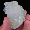 Natural Green Cubic Fluorite and Quartz, Mineral Specimen: Xianghualing,Hunan (50*40*55MM) - image 5