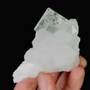 Natural Green Cubic Fluorite and Quartz, Mineral Specimen: Xianghualing,Hunan (55*55*30MM) - image 2
