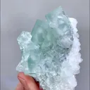 Natural Green Cubic Fluorite and Quartz, Mineral Specimen: Zhejiang,China (100*80*45MM) - image 4