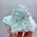 Natural Green Cubic Fluorite and Quartz, Mineral Specimen: Zhejiang,China (100*80*45MM) - image 6