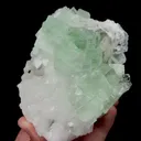 Natural Green Cubic Fluorite and Quartz Mineral Specimen,High Quality Specimen,XIANGHUALING,HUNAN,CHINA(130*85*50mm) - image 5