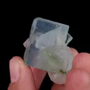 Natural Green Cubic Fluorite and Quartz, Mineral Specimen:Xianghualing,Hunan (25*30*30MM) - image 2