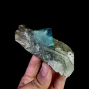 Natural Green Cubic Fluorite and Quartz, Mineral Specimen:Yaogangxian,Hunan (105*55*35MM) - image 3