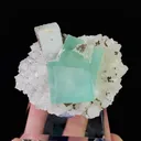 Natural Green Cubic Fluorite and Quartz, Mineral Specimen:Yaogangxian,Hunan (60*40*35MM) - image 3