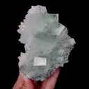 Natural Green Cubic Fluorite and Quartz, Mineral Specimen:Zhejiang,China (100*100*65MM) - image 6