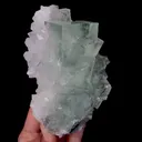 Natural Green Cubic Fluorite and Quartz, Mineral Specimen:Zhejiang,China (100*100*65MM) - image 2
